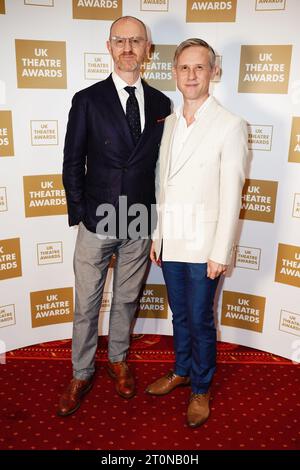 Mark Gatiss and Ian Hallard arrives for the UK Theatre Awards at the Guildhall, in the City of London. Picture date: Sunday October 8, 2023. Stock Photo