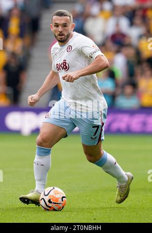 John McGinn of Aston Villa in action during the Premier League match ...