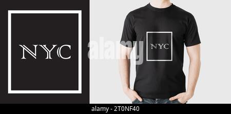 NYC  - New York City Stylish Typography T Shirt Design Stock Vector