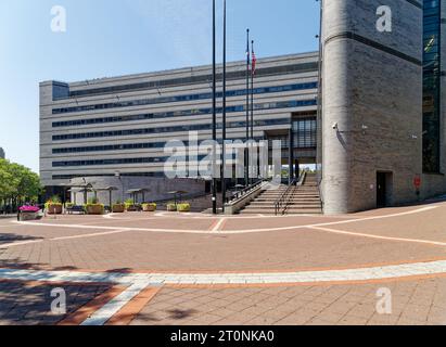 North Academic Center, built in 1984 on the site of Lewisohn Stadium, is a sharp departure from City College’s George Post-designed Gothic buildings. Stock Photo