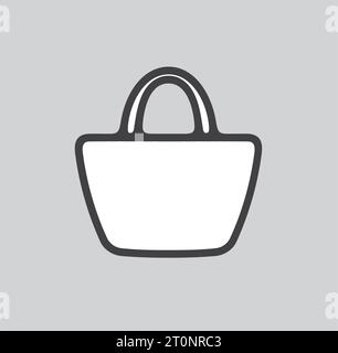 Handbag line icon on a background. Vector illustration. Stock Vector