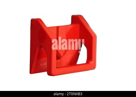 Emergency break for forced opening of doors in a train carriage, isolated on white background Stock Photo