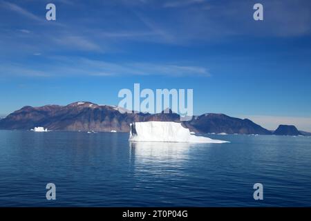 Greenland, icebergs in Uummannaq Fjord the large fjord system in the northern part of western Greenland Stock Photo