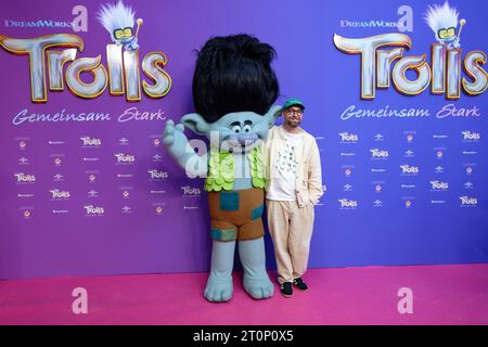 Cologne, Germany. 08th Oct, 2023. Voice actor Mark Forster comes to the premiere of the film 'Trolls - Strong Together'. Credit: Henning Kaiser/dpa/Alamy Live News Stock Photo