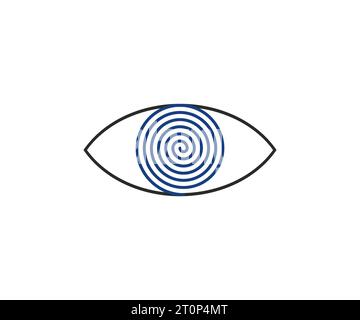 Hypnosis, eye, spiral icon. Vector illustration. Stock Vector