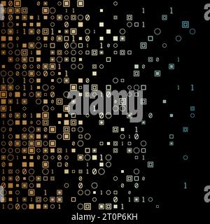 Artistic geometric matrix background in brown teal colors. Attractive square vector illustration. Stock Vector