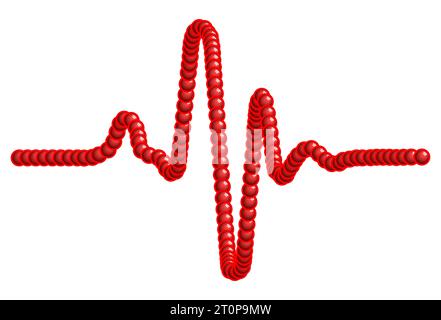 Illustration of the abstract cardiogram icon Stock Vector