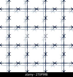 Seamless pattern of the abstract barbed wire Stock Vector