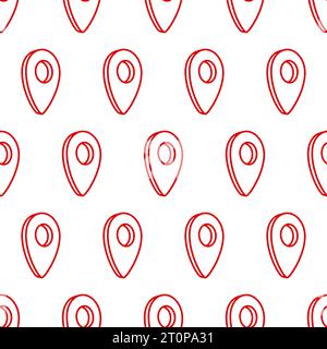 Seamless pattern of a location map marker Stock Vector