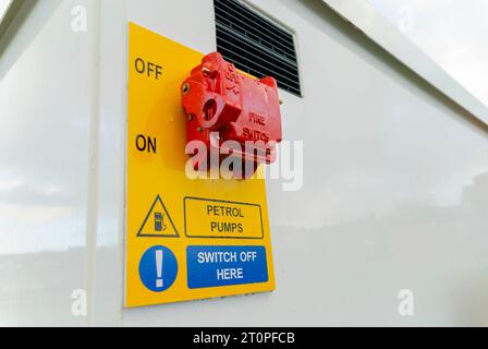 Petrol pump shut-off switch Stock Photo
