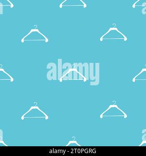 Clothes hangers seamless pattern. Diagonal minimalist pattern of empty hangers turned in opposite directions. Vector illustration Stock Vector