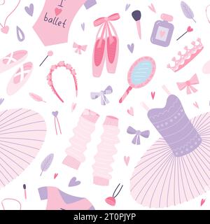 Ballet items seamless pattern Stock Vector