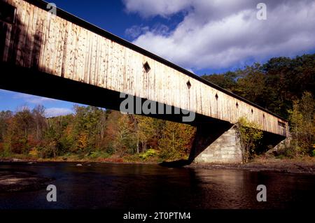 Dummerston Covered Bridge (1872), Windham County, Vermont Stock Photo