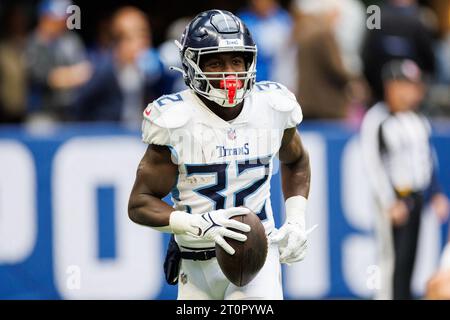 Tennessee Titans Running Back Tyjae Spears (32) Runs During The First ...