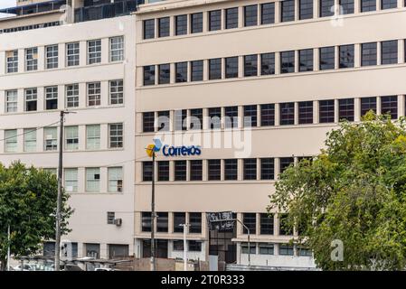 Salvador, Bahia, Brazil - October 08, 2023: View of the central post office in the commercial district in the city of Salvador, Bahia. Stock Photo