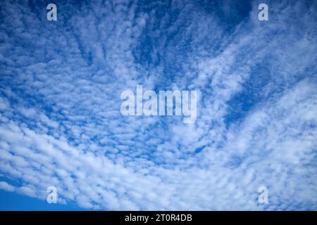 Blue Skies with Cirrus Clouds Stock Photo