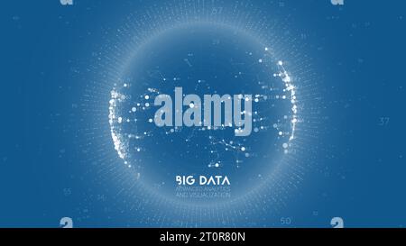 Complex information big data visualization. Abstract futuristic energy ...