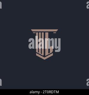 WL logo initial pillar design with luxury modern style best design for ...