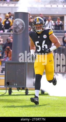Pittsburgh, PA, USA. 08th Oct, 2023. Alex Highsmith #56 during the Pittsburgh Steelers vs Baltimore Ravens in Pittsburgh, PA. Jason Pohuski/CSM/Alamy Live News Stock Photo