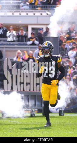 Pittsburgh, PA, USA. 08th Oct, 2023. Damontae Kazee #23 during the Pittsburgh Steelers vs Baltimore Ravens in Pittsburgh, PA. Jason Pohuski/CSM/Alamy Live News Stock Photo