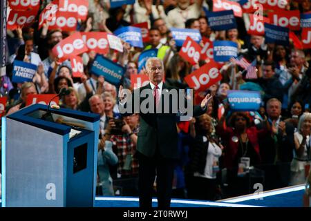 07272016 - Philadelphia, Pennsylvania, USA: Vice President Joe Biden speaks during the third day of the Democratic National Convention. (Jeremy Hogan/Polaris) Stock Photo