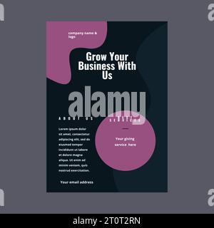 Creative modern corporate business flyer, company flyer or digital  marketing flyer suitable for brochure cover or poster template design. Stock Vector