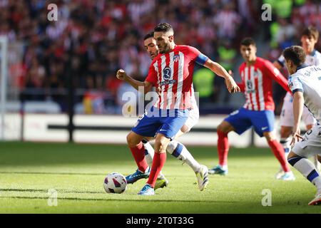 Madrid, Spain. 8th Oct, 2023. Koke (Atletico) Football/Soccer : Spanish 'LaLiga EA Sports' match between Club Atletico de Madrid 2-1 Real Sociedad at the Estadio Civitas Metropolitano in Madrid, Spain . Credit: Mutsu Kawamori/AFLO/Alamy Live News Stock Photo