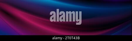 Dark blue and purple abstract smooth blurred wavy background. Vector illustration Stock Vector