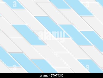Abstract grey and blue geometric tiles technology background. Vector design Stock Vector