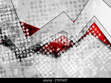 Grunge abstract tech backgroud with 3d geometric shapes. Vector design Stock Vector