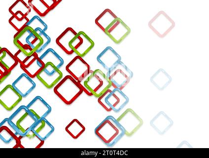 Colorful glossy squares abstract hi-tech background. Vector geometric design Stock Vector