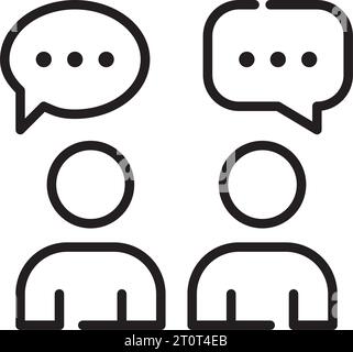 Users communication icon. Pixel perfect Stock Vector