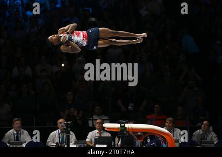 Antwerp, Belgium. 8th Oct, 2023. Khoi Young (USA), October 8, 2023 - Artistic Gymnastics : The 2023 Artistic Gymnastics World Championships, Men's Apparatu Vault Final at Sportpaleis Antwerpen in Antwerp, Belgium. Credit: MATSUO.K/AFLO SPORT/Alamy Live News Stock Photo