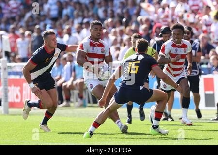 Japan's Siosaia Fifita during the 2023 Rugby World Cup Pool D match between Japan and Argentina at the Stade de la Beaujoire in Nantes, western France on October 8, 2023. Credit: Aki Nagao/AFLO/Alamy Live News Stock Photo