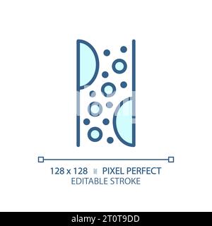 2D customizable thin line blue metabolism icon Stock Vector