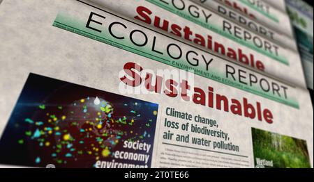 Headlines Examples Environment Illustration of newspaper headlines on an environmental theme Stock ...