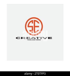 initial letter es or se logo vector logo design Stock Vector