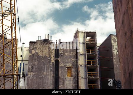 Residential building under reconstruction Stock Photo
