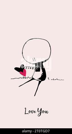 I love you card Stock Vector