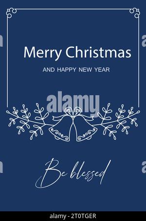 Christmas greeting card printable Stock Vector
