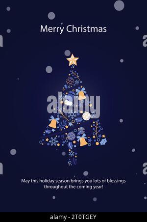 Christmas greeting card Stock Vector