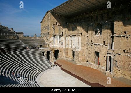 Theatre Antique Roman theatre in Orange, Vaucluse, Provence, France. Stock Photo