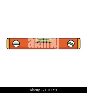 construction level tool icon image vector illustration design orange and yellow Stock Vector