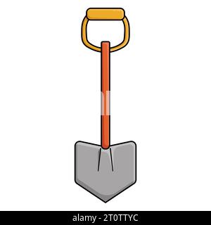 shovel tool icon over white background vector for construction illustration design element Stock Vector