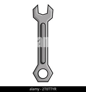 Illustration of wrench vector icon for construction tools design elemen Stock Vector