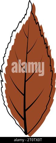 Autumn ash-tree leaf. Autumn ash-tree leaf in doodle sketch style. Vector illustration. Stock Vector