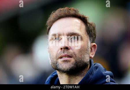 File photo dated 18-04-2023 of manager John Eustace, who Birmingham have sacked despite a bright start to the season, increasing rumours of former England captain Wayne Rooney taking charge at the club. Issue date: Monday October 9, 2023. Stock Photo
