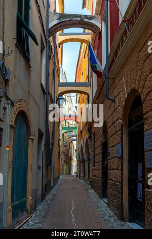 The historic centre of  Toirano village is beautiful with charming streets of rare beauty. Liguria region, Italy. Stock Photo