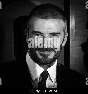 David Beckham photographed during the Premeire of Beckham Documentary at Curzon Mayfair in London, UK on 3 October 2023 . Picture by Julie Edwards. Stock Photo