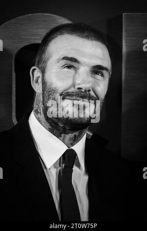 David Beckham photographed during the Premeire of Beckham Documentary at Curzon Mayfair in London, UK on 3 October 2023 . Picture by Julie Edwards. Stock Photo